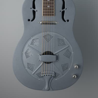 Gold Tone GRE-G: Paul Beard Metal Body Resonator Guitar with Pickup Grey image 2