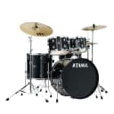 Tama IE52C-HBK Imperialstar 10/12/16/22/5x14" 5pc Drum Set w/ Cymbals and Hardware - Hairline Black (Philadelphia, PA)