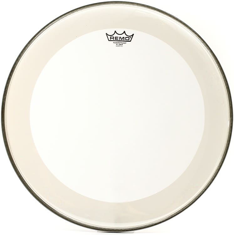 Remo Powerstroke P4 Clear Bass Drumhead - 20 inch - with Impact Patch image 1