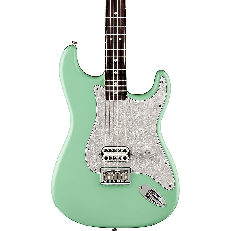 Fender Tom DeLonge Stratocaster Electric Guitar With Invader SH8 Pickup Regular Surf Green image 1