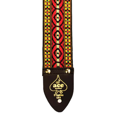 D'Andrea Ace Guitar Strap, Bohemian Red for sale