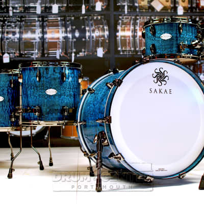 Sakae Celestial 5pc Drum Set Drum Set Caribbean Blue Tamo - Clearance Deal image 9