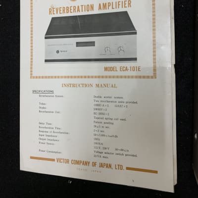 JVC Nivico ECA-101E Reverberation Amplifier - Tube Based 1960s image 5