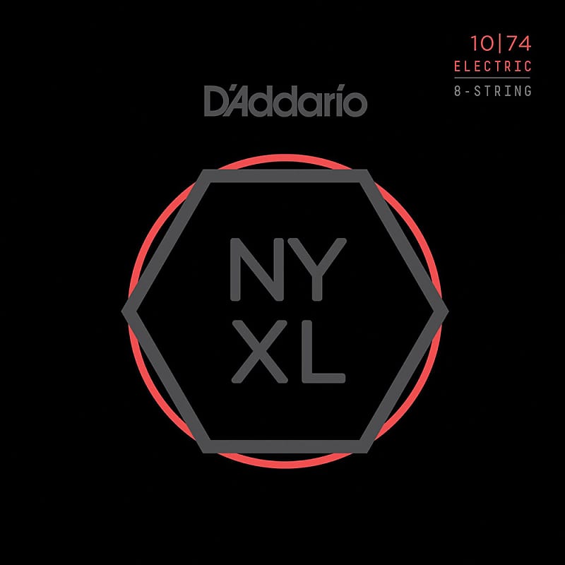 D'Addario NYXL 1074 Nickel Wound 8-String Electric Guitar Strings (10-74) image 1