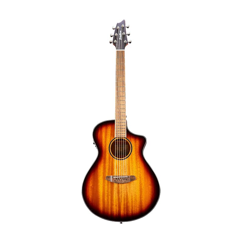 Breedlove Discovery S Concert Edgeburst CE African Mahogany Soft Cutaway 6-String Acoustic Electric Guitar with Slim Neck and Pinless Bridge (Right-Handed, Natural Gloss) image 1