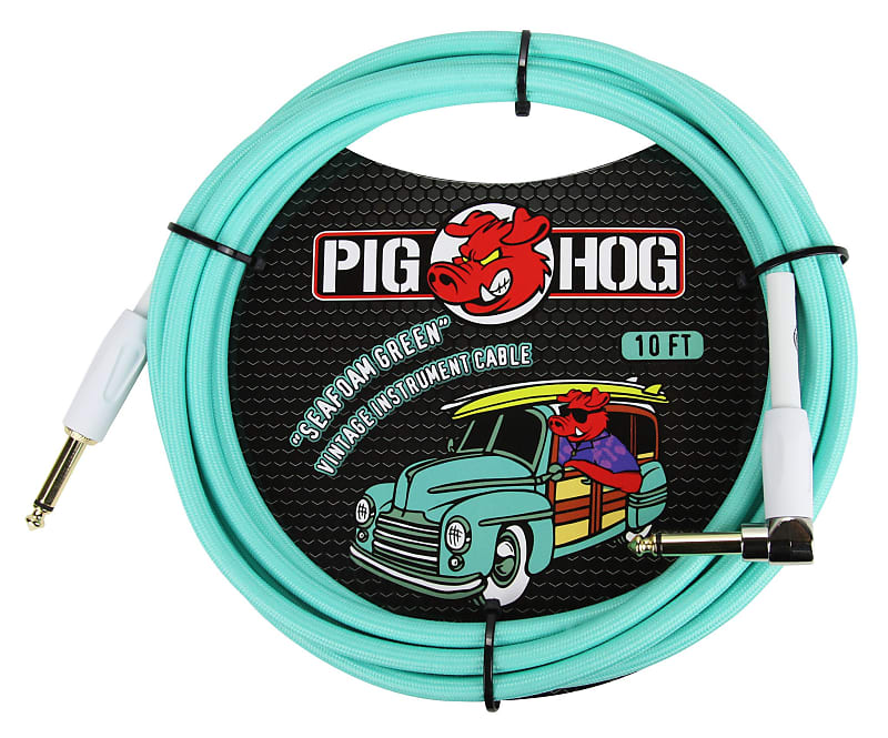 Pig Hog “Seafoam Green” 20' Straight / Angle Instrument Cable PCH20SGR image 1