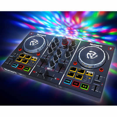Numark Party Mix II Serato LE DJ Controller LED Lightshow w Laptop Stand image 2