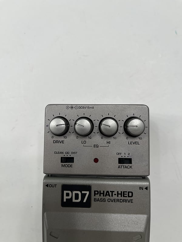 Ibanez PD7 Tone-Lok Phat Hed Bass Overdrive Vintage Guitar Effect