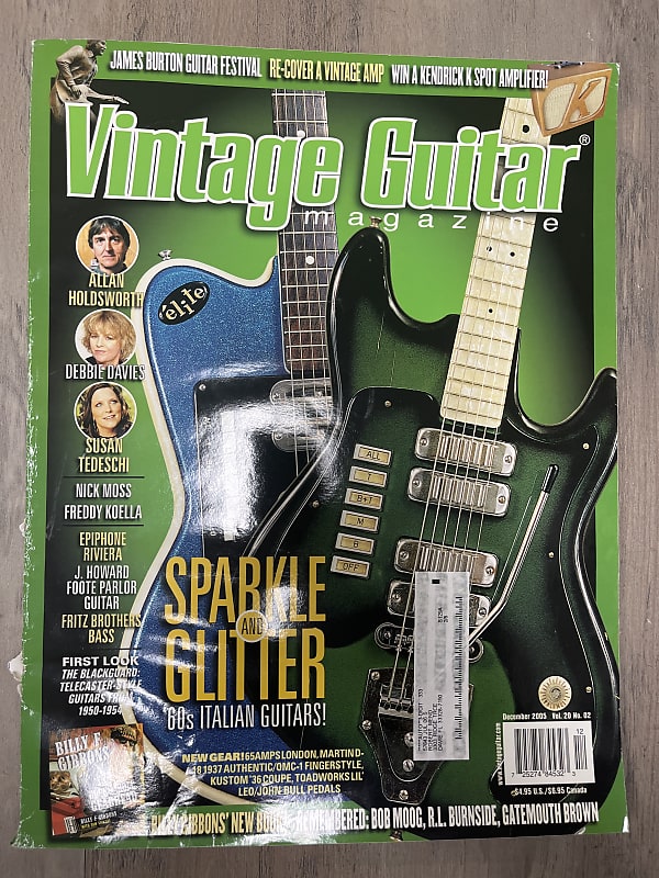 Vintage guitar magazine Sparkling glitter, 60s Italian | Reverb UK