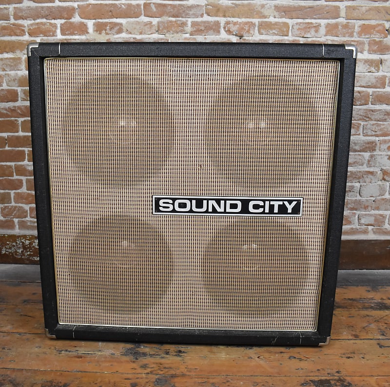 Sound City / Hiwatt Dallas arbiter  4x12 Speaker Cabinet Fane speakers 1975 image 1