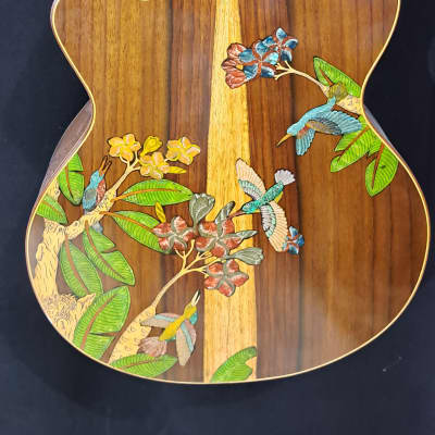 Blueberry NEW IN STOCK Handmade Acoustic Guitar Grand Concert image 14