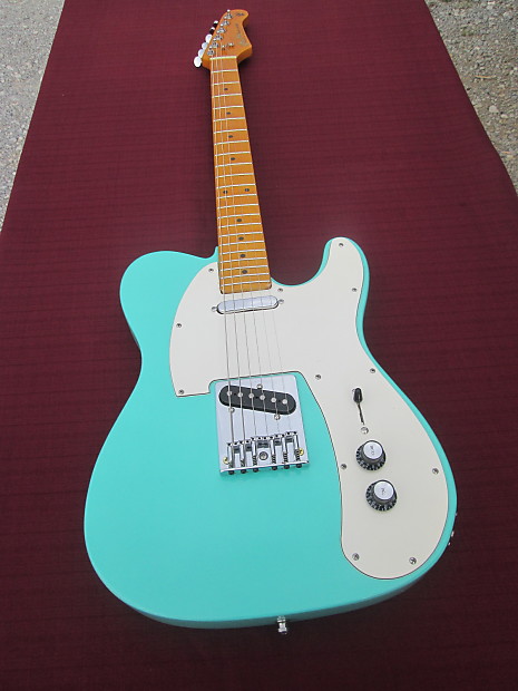 Blue Frog Made in the Usa  Single Cutaway Custom Nitro guitar 2015 Sea Foam Green image 1