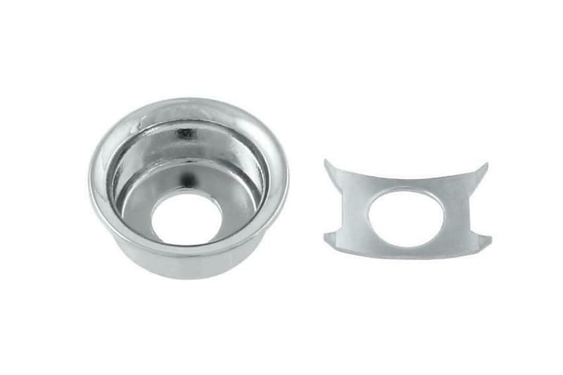 Nickel Input Cup Jackplate for Telecaster image 1