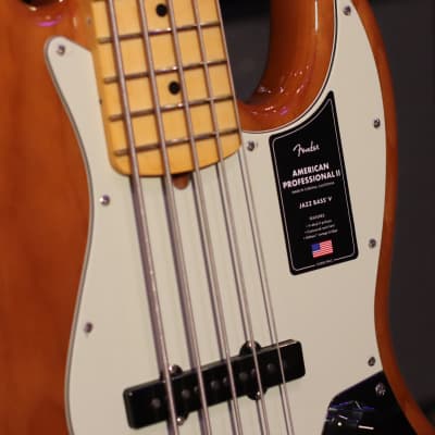 Fender American Professional II Jazz Bass V with Maple Fretboard 2020 - Present - Roasted Pine image 5