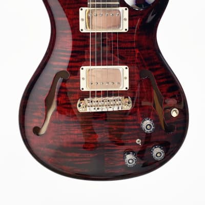 PRS Core Hollowbody II Piezo in Fire Red Wrap Burst w/Case image 5