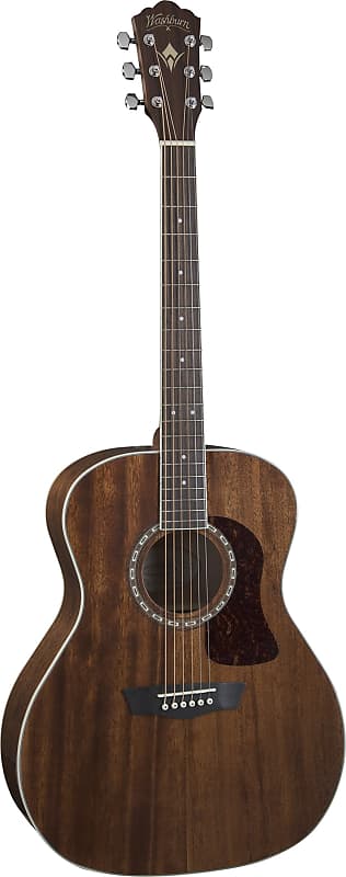 Washburn HG12S Natural Mahogany Top Acoustic Guitar image 1