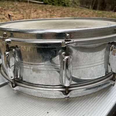 Slingerland 10 Lug Snare Drum Radio King 141 5x14 60s - Chrome Over Brass image 3