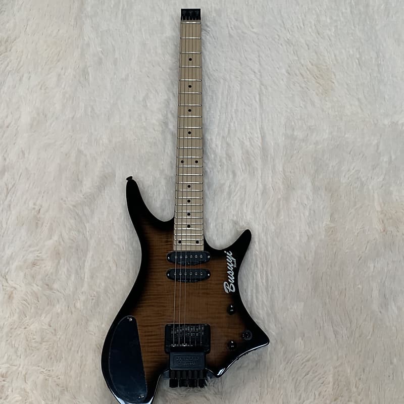 4 String Short Scale Neck Through Bass/6 String  Tremolo Busuyi Double Sided, Headless  Guitar image 1