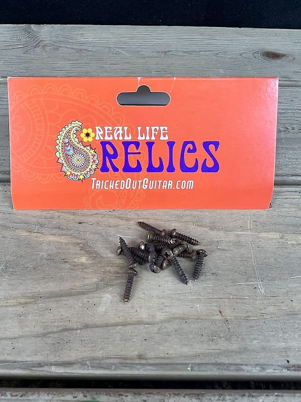 Real Life Relics Aged Nickel Bass Tuner Screws 16 pack    [CC7] image 1
