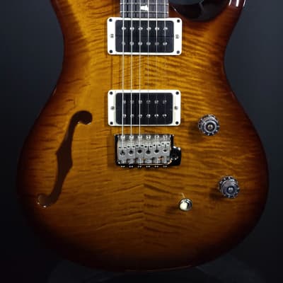 2023 PRS CE 24 Semi-Hollow Black Amber #080 image 3