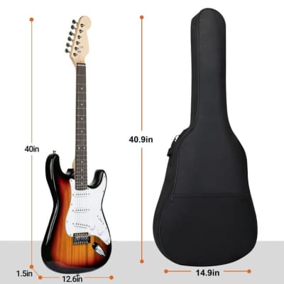 New OEM Guitar Bag 40-41" Acoustic Guitar Bag Waterproof Case with Dual Adjustable Shoulder Strap, Dust Cover Black 2023 image 6