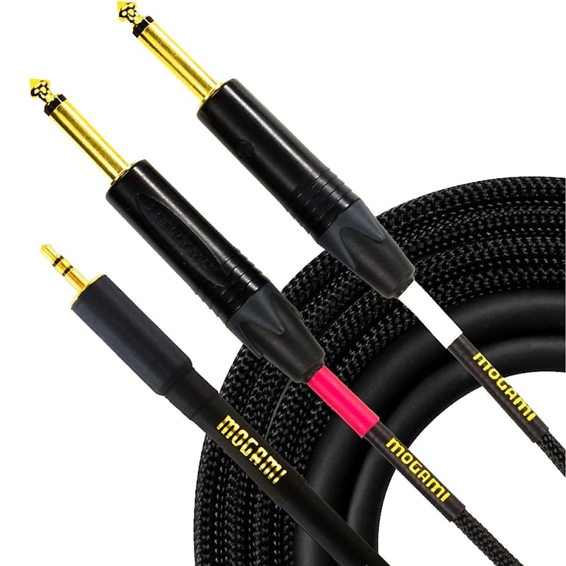 Mogami GOLD 3.5 2 TS 03 Stereo Audio Y-Adapter Cable, 3.5mm TRS