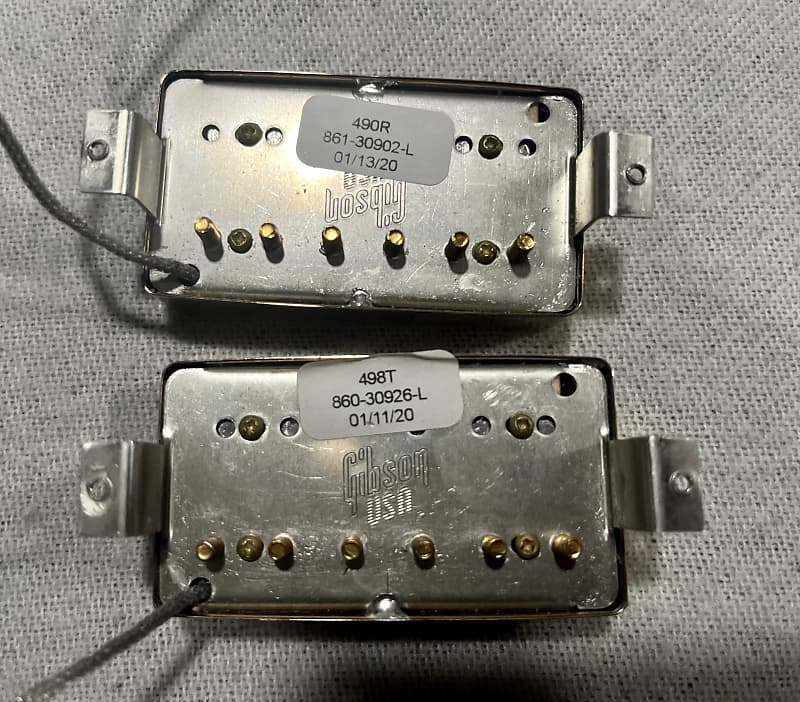 Gibson 490R and 498T Humbucker Set Covers 2020 - Gold