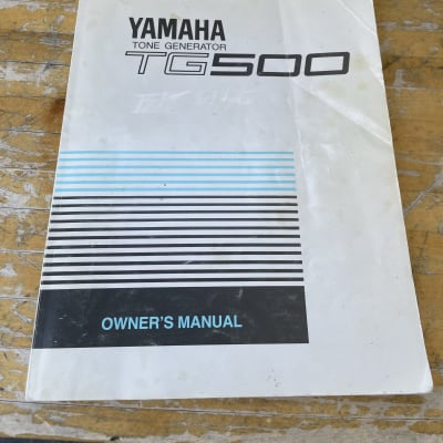 Yamaha TG500 Tone Generator Owners Manual