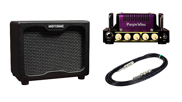 Hotone Purple Wind Amp Head w Nano Legacy Cabinet Premium 6 foot 1 4 Cable Bundle
