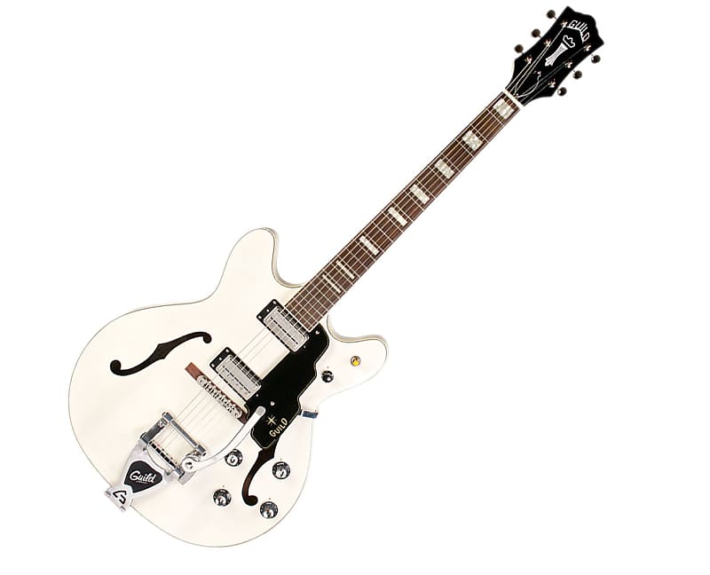 Guild Starfire V w/ Guild Vibrato Tailpiece - White - B-Stock image 1