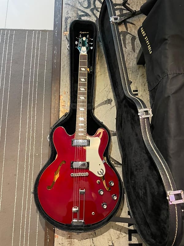 Epiphone Riviera Made in Korea 2004 Cherry Red Finish | Reverb Canada