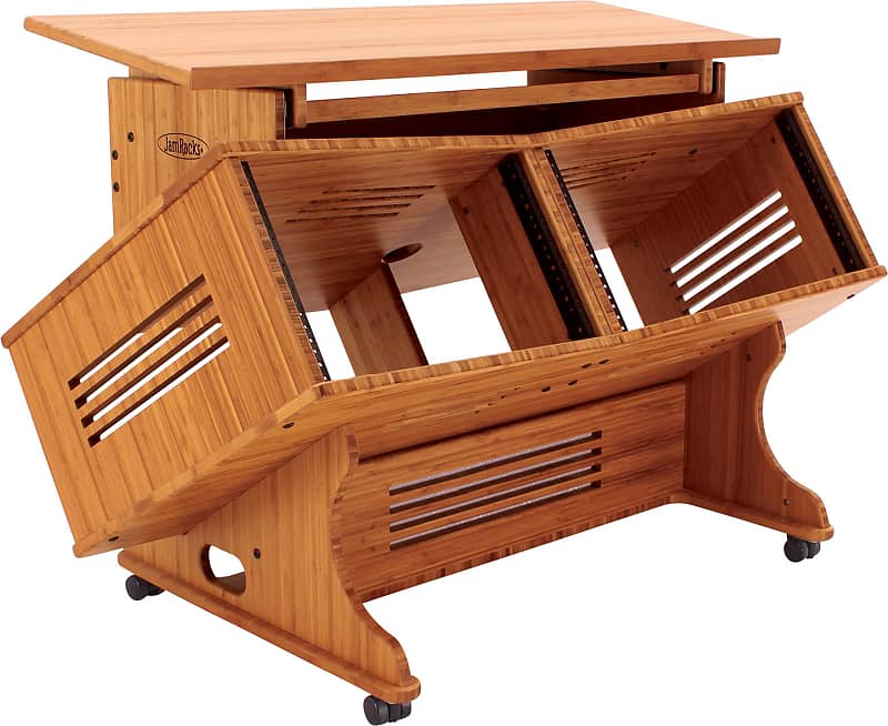 JamRacks Vcar Sidecar Dual 6U Studio Rack with Two Sliding Reverb