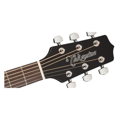 Takamine GD30 Dreadnought 6-String Right-Handed Acoustic Guitar with Solid Spruce Top, Mahogany Back and Sides, and Ovangkol Fingerboard (Black) image 5