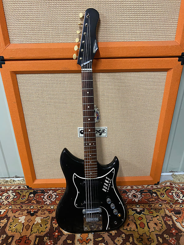 Vintage 1960s 1964 Burns London Nu Sonic Black British Electric Guitar