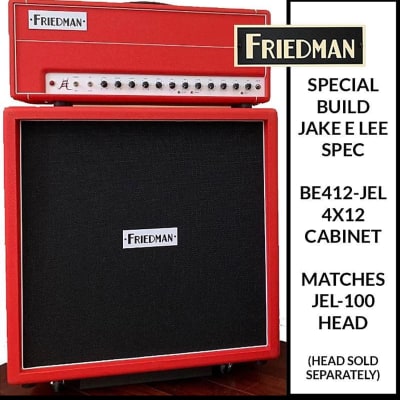 NLA NOS NIB Friedman Jake E Lee BE-4x12 J.E.L. Speaker Cabinet for JEL-100 Amp Head Red Dragon Cartel Tolex image 1