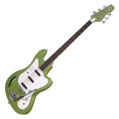 Eastwood Guitars TB-64 - Vintage Mint Green - MRG Series Teisco-inspired Short Scale 6-string Electric Bass - NEW! image 3