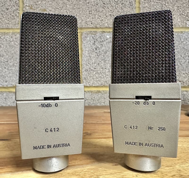 AKG 412, Brass CK12 Capsule, Pair - Ex Decca studios | Reverb Estonia
