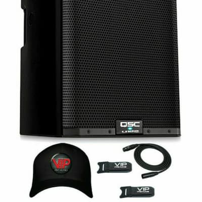 QSC K12.2 Active DJ 2000W Amplified 2-Way Portable PA Speaker + Cable + VIP Hat image 1