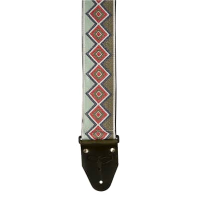 Paul Reed Smith PRS 2.75" Retro Jacquard Guitar Strap - Green/Red image 2