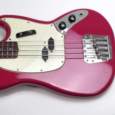Fender Mustang Bass 1966 Dakota Red ~ Early First Year Example image 15