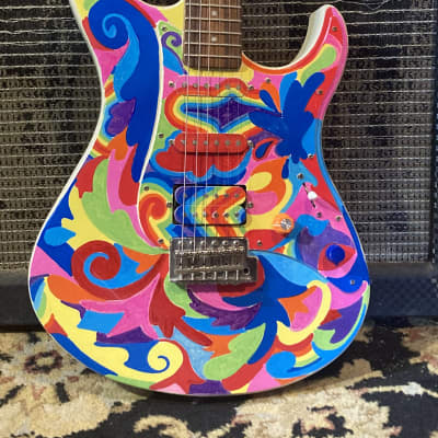 Yamaha Pacifica 2000s? - Handpainted Psychedelic Rainbow image 2