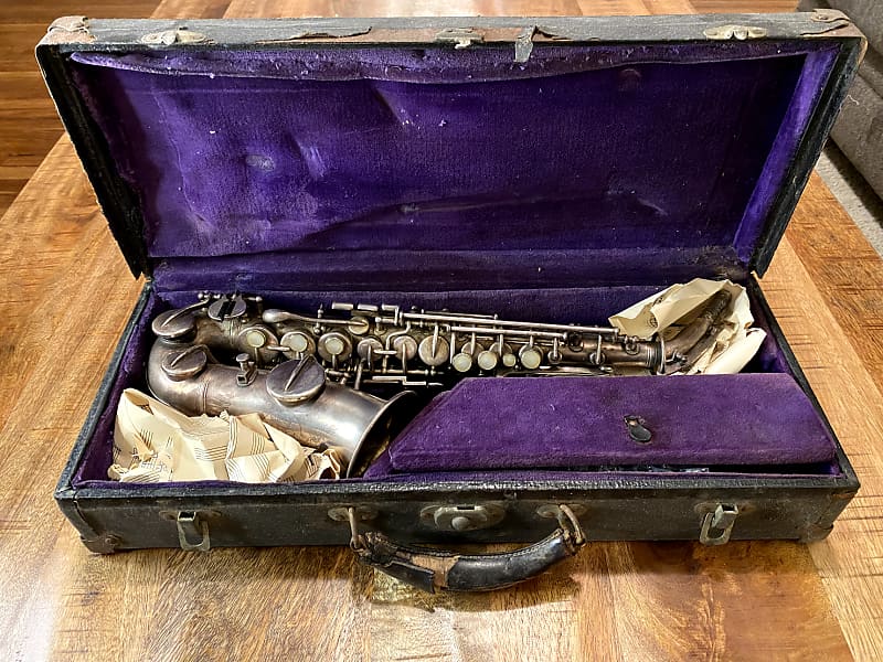 Buescher (Elkhart Stencil) Curved Soprano w/ High F 1928 Reverb