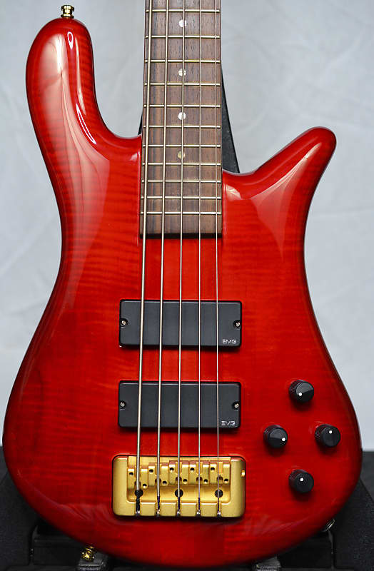 Spector NS5CR Red Flame Maple W/ Original Hard Case MINT Reverb