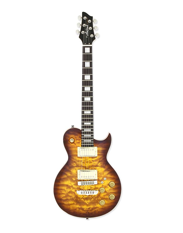 アリア　プロ2　PE-480 Aria Pro II PE-480 Quilted Maple Top Electric Guitar, See
