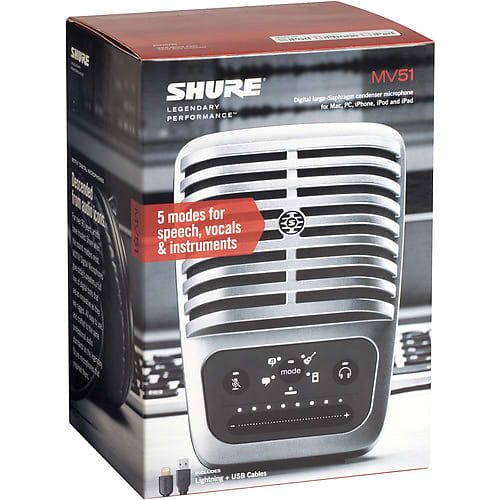 Shure Digital Lg Diaphragm Condenser Mic - MV51A | Reverb