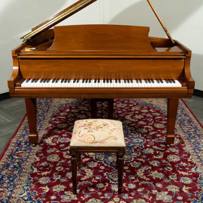 1990 Steinway 5'7" Model M Grand Piano | Satin Walnut image 2