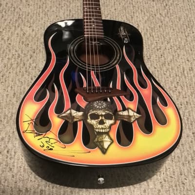 Bret Michaels Signed Autographed Dean “The Player” Acoustic Guitar Flames Poison image 14