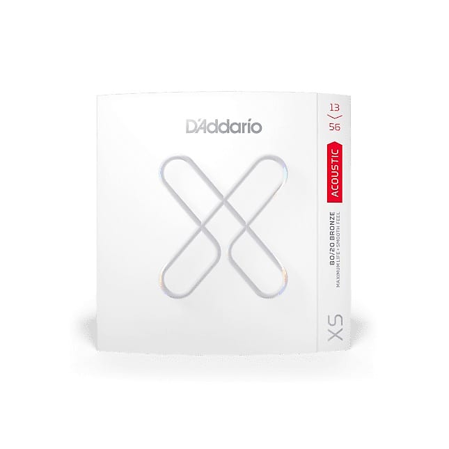 D'Addario XS 13-56 80/20 Bronze Coated Medium Gauge Acoustic Guitar Strings XSABR1356