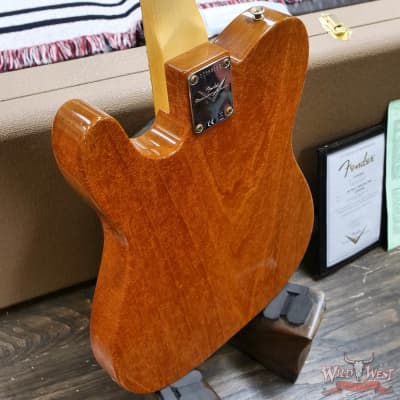 Fender Custom Shop 1968 Thinline Telecaster with Bigsby 1-Piece Kalamazoo Mahogany Body Journeyman Relic Aged Natural 6.95 lbs image 14