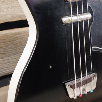 1964 Silvertone 1444 Danelectro Singlecut Bass with Case, Used image 5